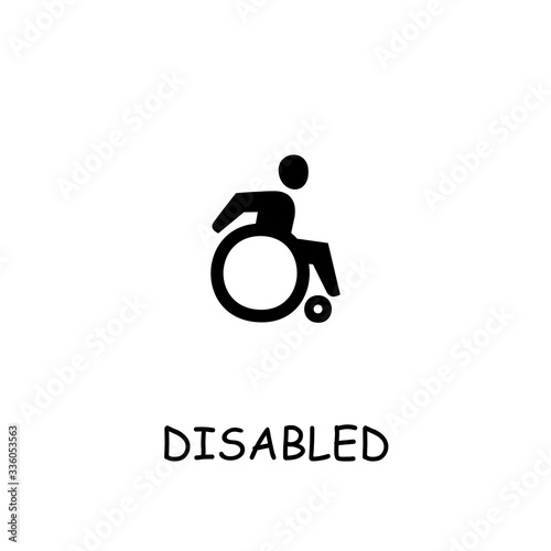 Disabled flat vector icon