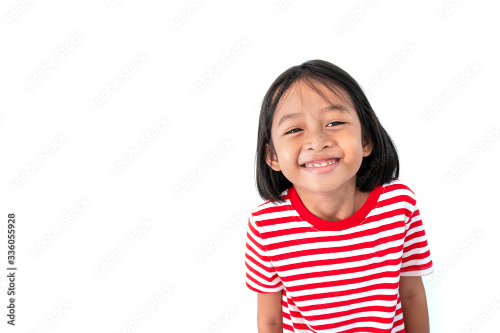 Portrait of happy smiling child girl isolated on white background Portrait of happy smiling child girl isolated on white background
