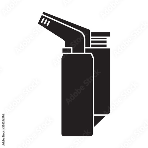 Lighter vector icon.Black vector icon isolated on white background lighter .