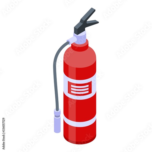 Prevention fire extinguisher icon. Isometric of prevention fire extinguisher vector icon for web design isolated on white background