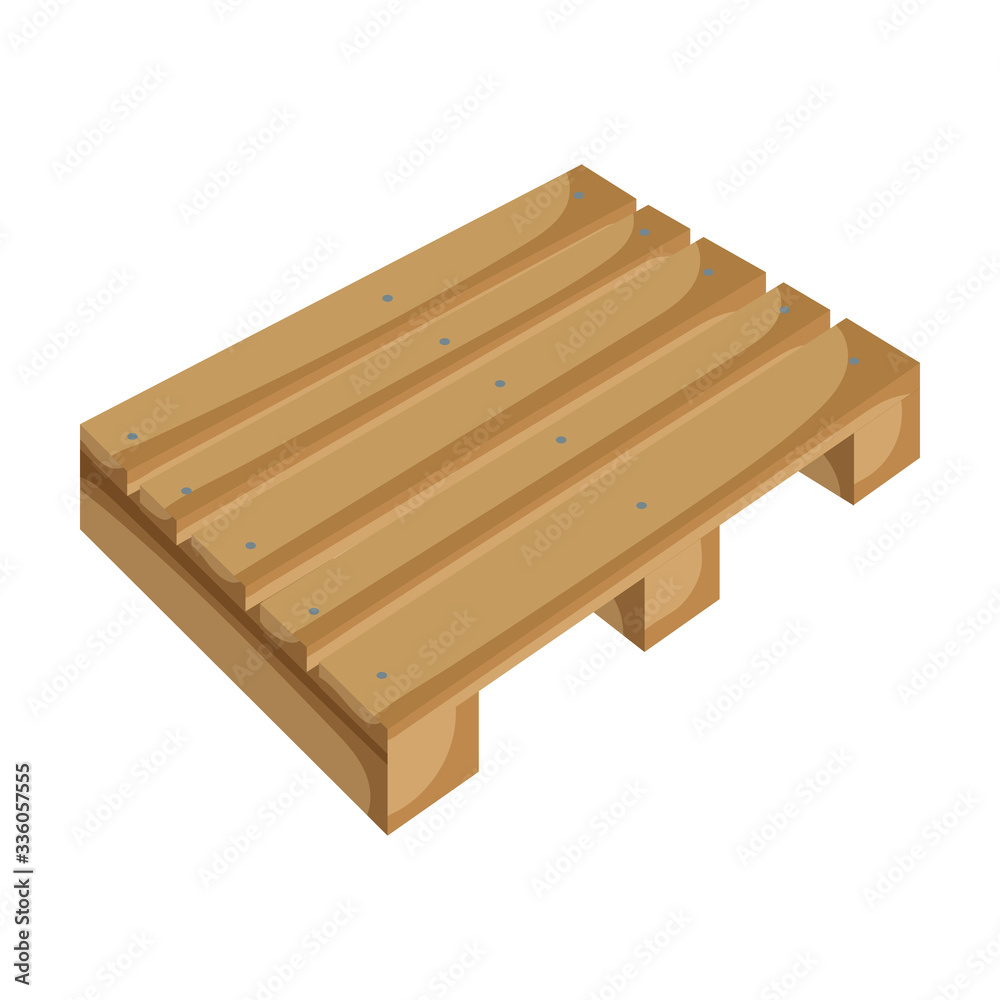 Wooden pallet vector icon.Cartoon vector icon isolated on white background wooden pallet.