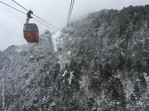 Scenery from the ropeway of Mt. Gozaisho 