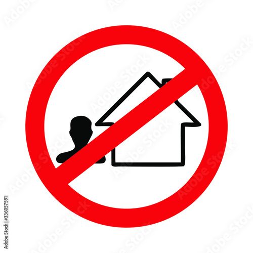 Don't leave the house icon