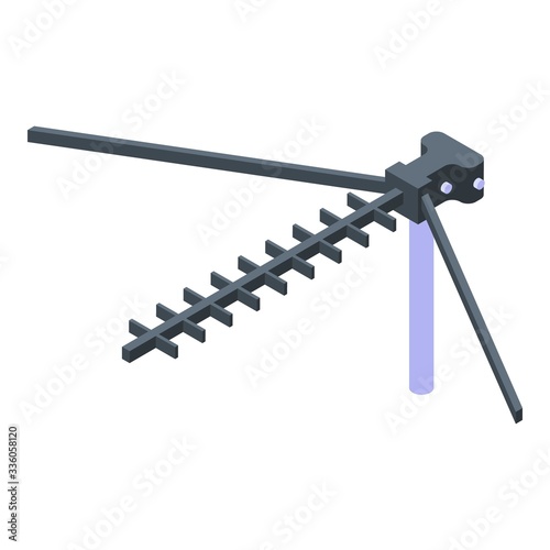 Analog tv antenna icon. Isometric of analog tv antenna vector icon for web design isolated on white background