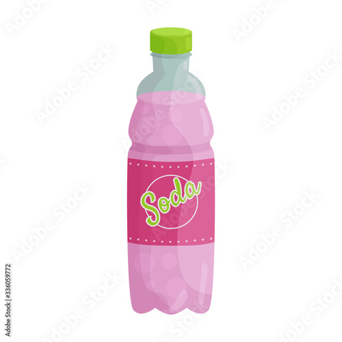 Bottle of soda vector icon.Cartoon vector icon isolated on white background bottle of soda.
