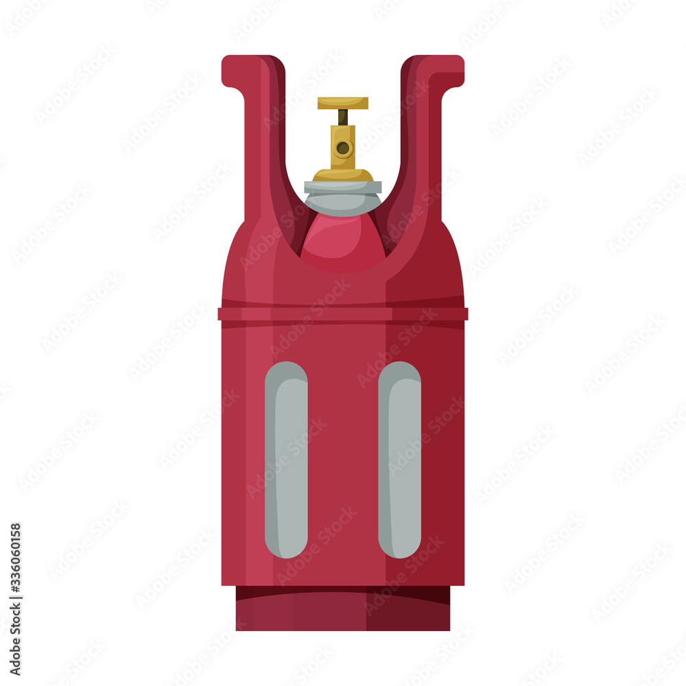 Obraz premium Gas bottle vector icon.Cartoon vector icon isolated on white background gas bottle.