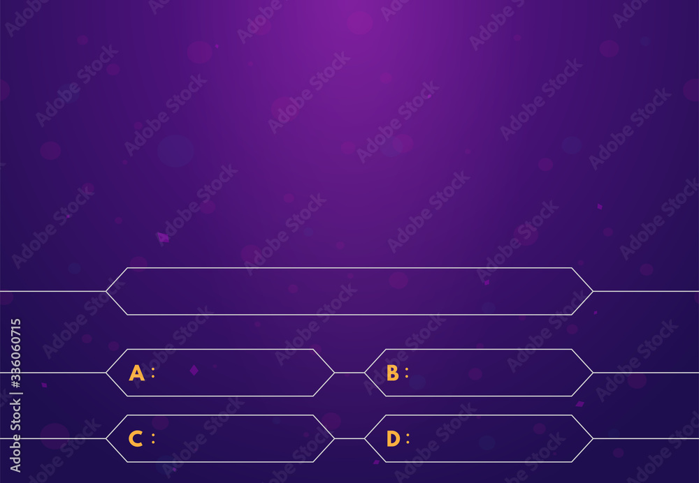Wunschmotiv: Question and answers template. Quiz game in tv. Gradient background of blue and pink co