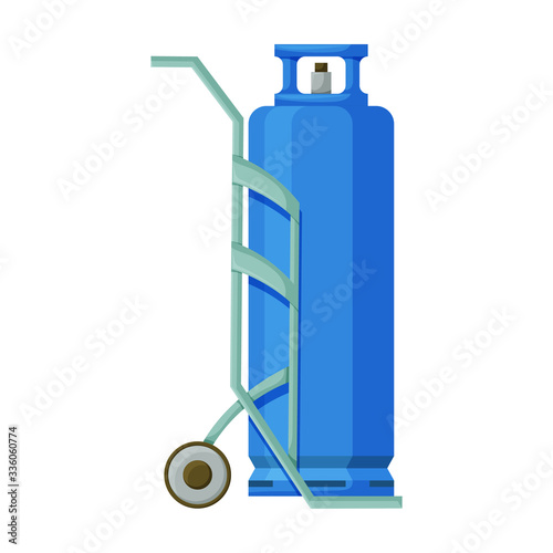 Gas bottle vector icon.Cartoon vector icon isolated on white background gas bottle.