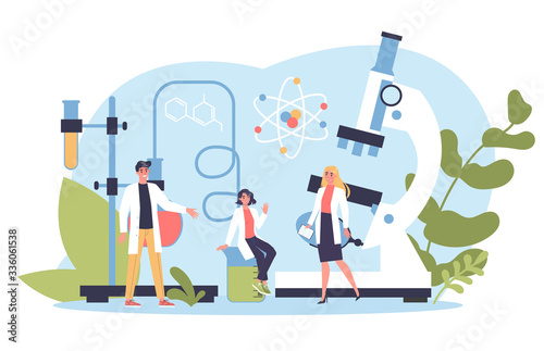 Science concept illustration. Idea of education and innovation. Study