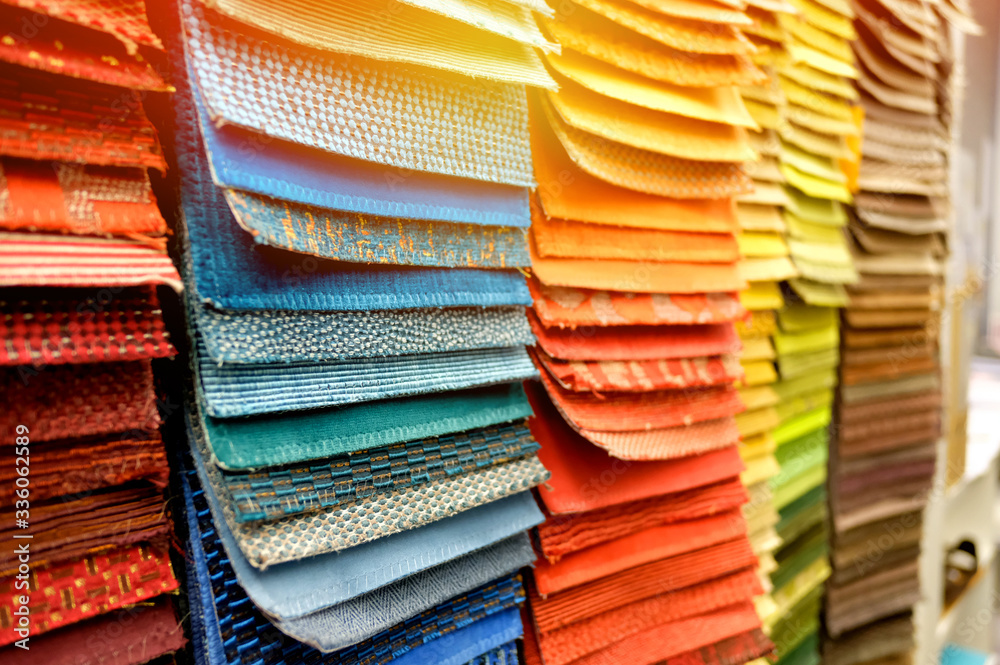 Sample of fabric board material for interior architecture and furniture