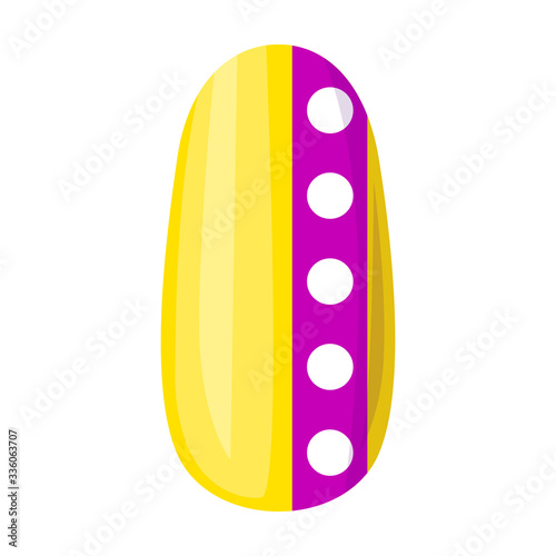 Nail of manicure vector icon.Cartoon vector icon isolated on white background nail of manicure.