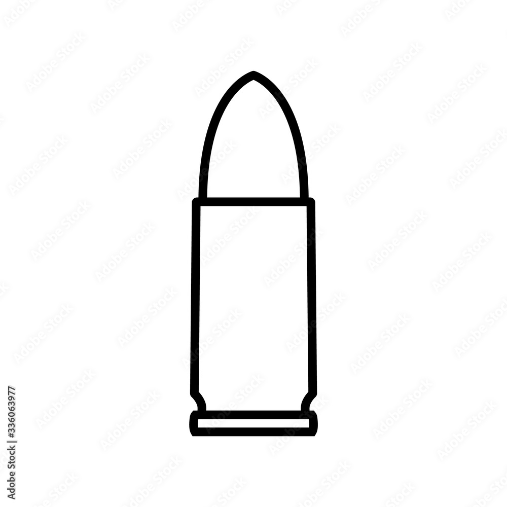 Bullet line icon, logo isolated on white background Bullet line icon, logo isolated on white background