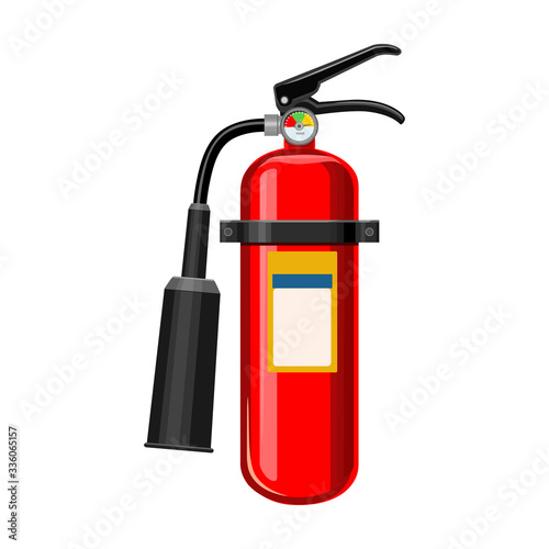 Fire extinguisher vector icon.Cartoon vector icon isolated on white background fire extinguishe.