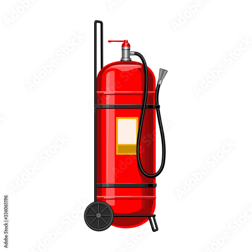 Fire extinguisher vector icon.Cartoon vector icon isolated on white background fire extinguishe.