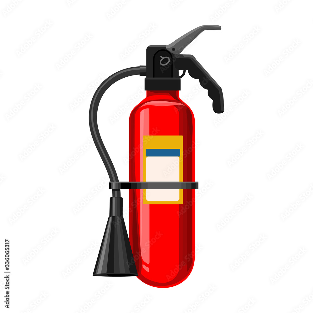 Obraz premium Fire extinguisher vector icon.Cartoon vector icon isolated on white background fire extinguishe.
