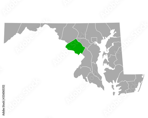 Karte von Montgomery in Maryland