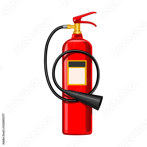 Fire extinguisher vector icon.Cartoon vector icon isolated on white background fire extinguishe.