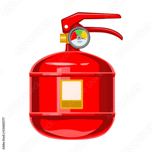 Fire extinguisher vector icon.Cartoon vector icon isolated on white background fire extinguishe.