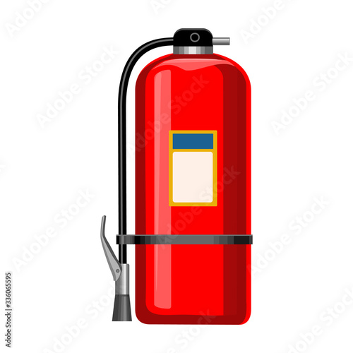 Fire extinguisher vector icon.Cartoon vector icon isolated on white background fire extinguishe.
