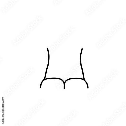 waist ass icon