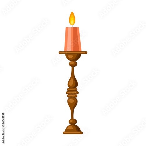 Candlestick vector icon.Cartoon vector icon isolated on white background candlestick.
