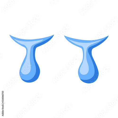 Tears vector icon.Cartoon vector icon isolated on white background tears.
