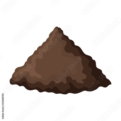 Pile soil vector icon.Cartoon vector icon isolated on white background pile soil.