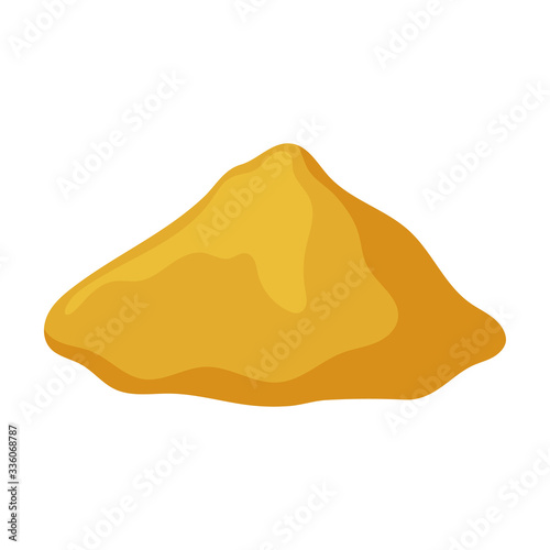 Sand pile vector icon.Cartoon vector icon isolated on white background sand pile.
