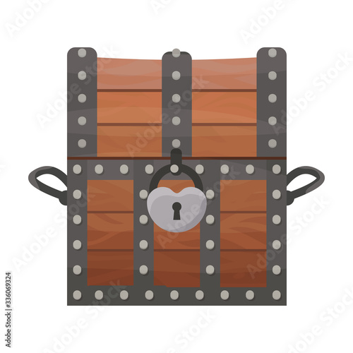 Chest vector icon.Cartoon vector icon isolated on white background chest.