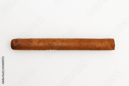 Cuban cigars on a white background