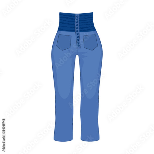 Pants vector icon.Cartoon vector icon isolated on white background pants.
