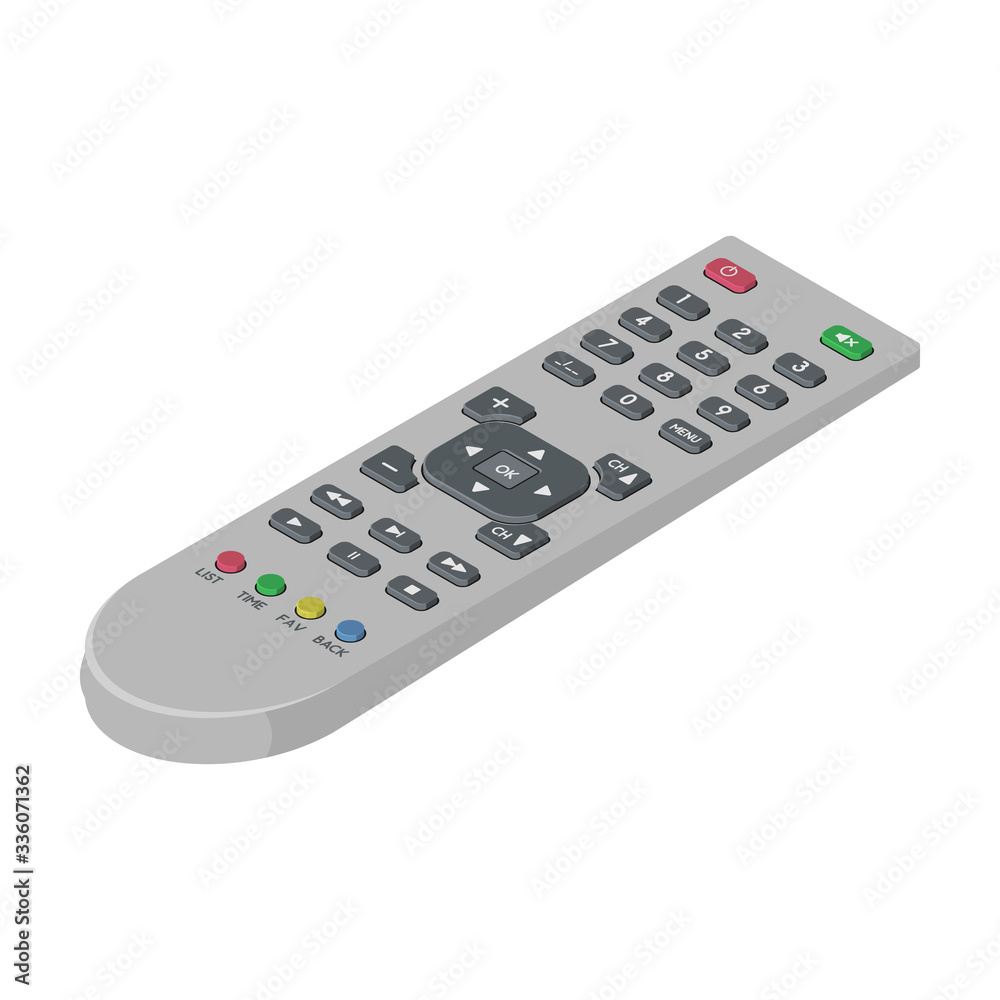 Remote control vector icon. Isometric vector icon isolated on white background remote control. Remote control vector icon. Isometric vector icon isolated on white background remote control.
