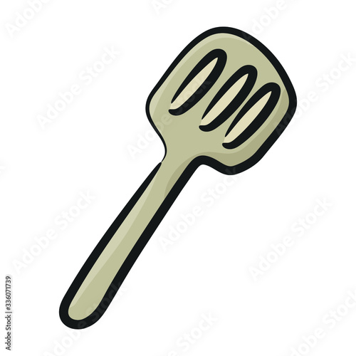 Hand drawn design of kitchenware, kitchen spade 