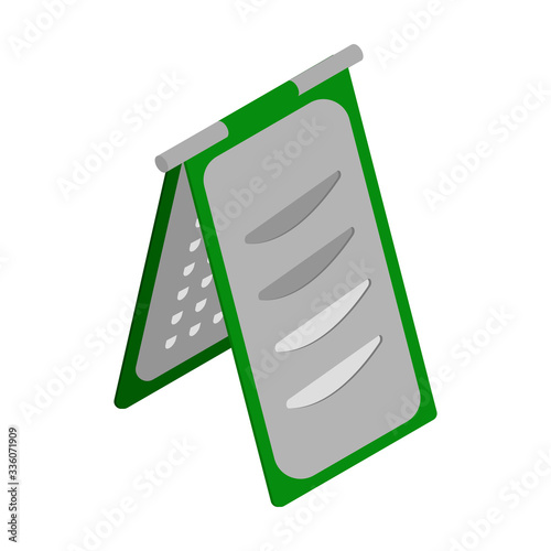 Grater vector icon. Isometric vector icon isolated on white background grater.
