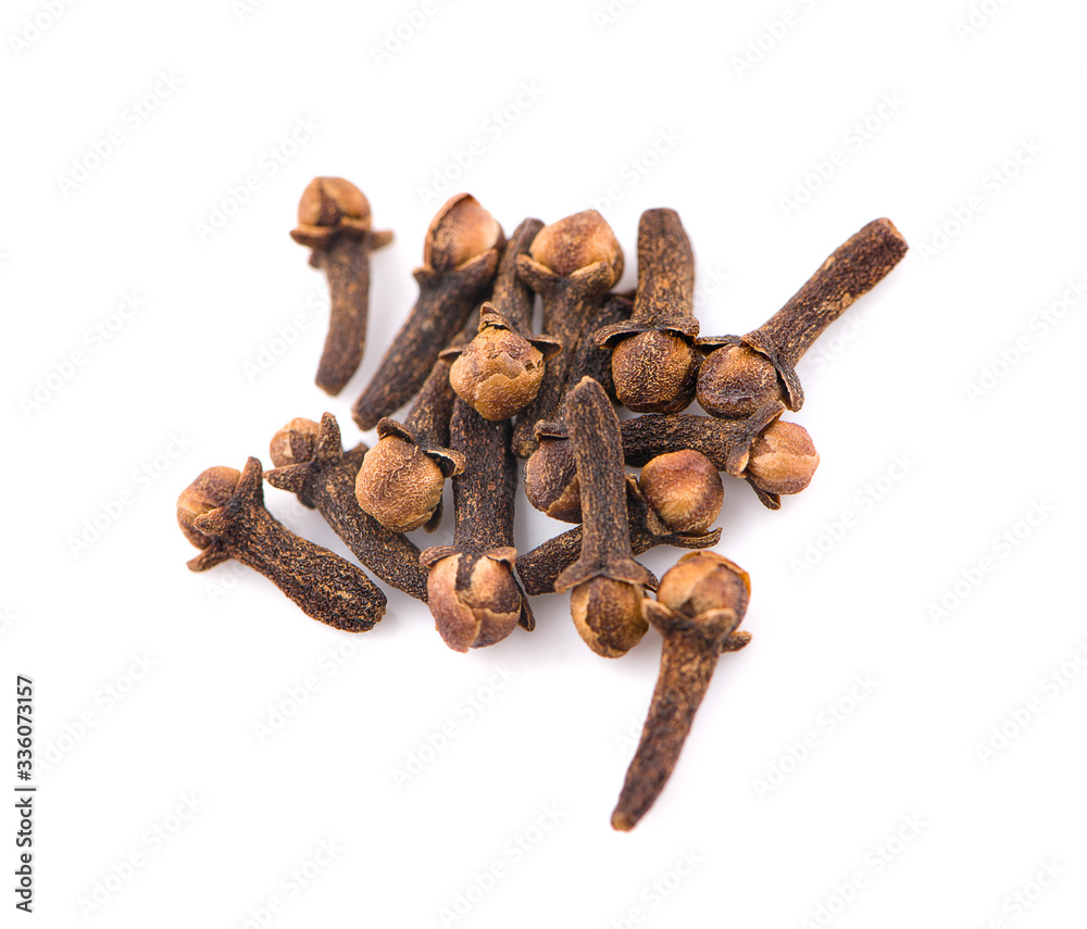 dry cloves an isolated on white background dry cloves an isolated on white background