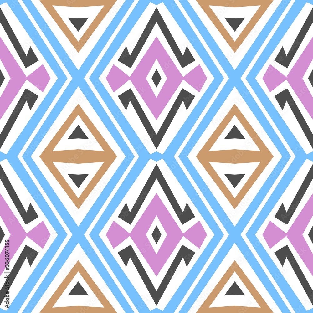 Seamless line art pattern for textile design, wrapping papers, Abstract fancy colored background Seamless line art pattern for textile design, wrapping papers, Abstract fancy colored background