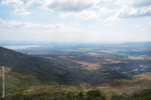 Panoramic views looking down from the mountain tops © theeraphon