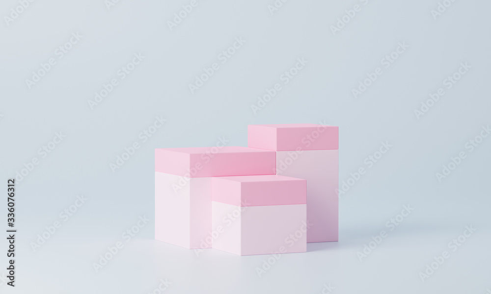Clean product pedestal or podium, abstract minimal concept, blank space mockup scene. 3d render Clean product pedestal or podium, abstract minimal concept, blank space mockup scene. 3d render