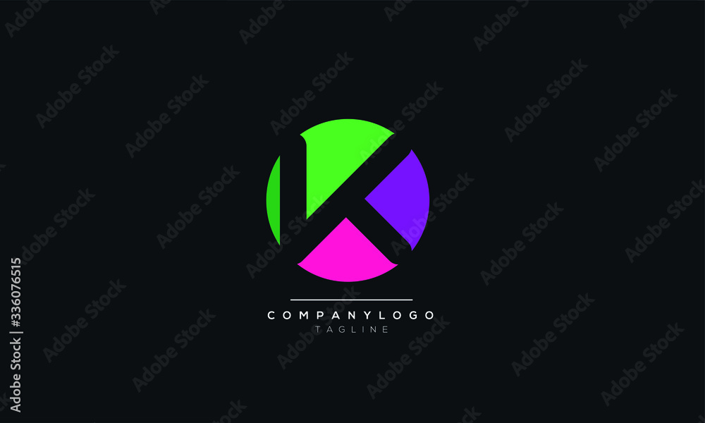 K alphabet abstract initial letter logo design vector template K alphabet abstract initial letter logo design vector template