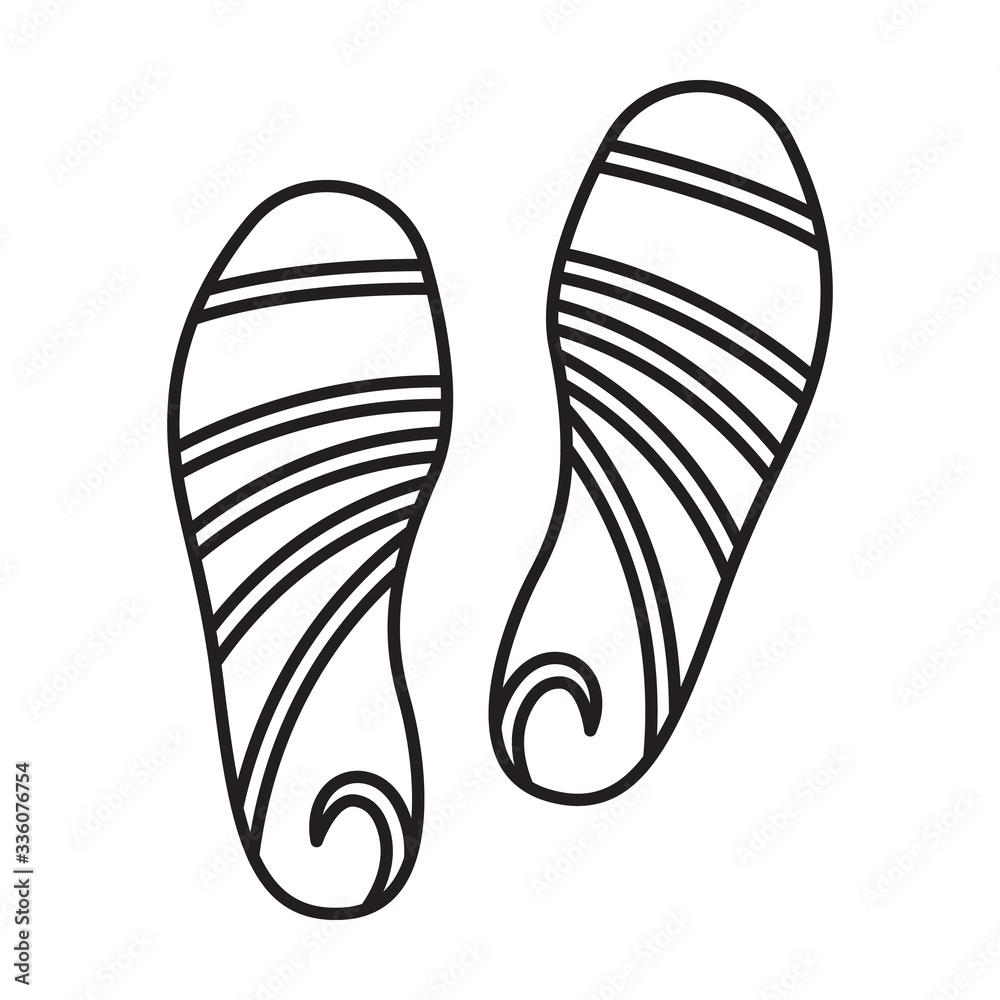 Print of shoe vector icon.Outline vector icon isolated on white background print of shoe . Print of shoe vector icon.Outline vector icon isolated on white background print of shoe .