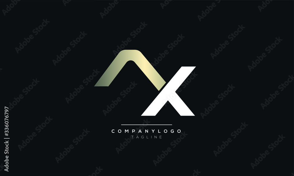 AX XA A X alphabet abstract initial letter logo design vector template AX XA A X alphabet abstract initial letter logo design vector template