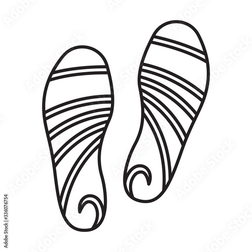 Print of shoe vector icon.Outline vector icon isolated on white background print of shoe .
