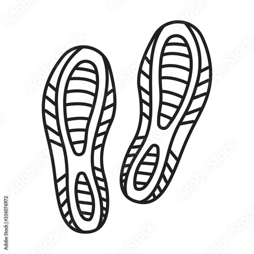 Print of shoe vector icon.Outline vector icon isolated on white background print of shoe .