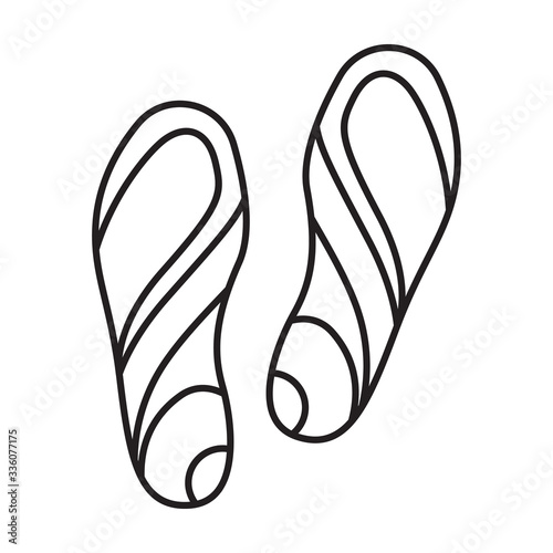 Print of shoe vector icon.Outline vector icon isolated on white background print of shoe .