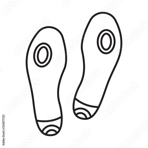 Print of shoe vector icon.Outline vector icon isolated on white background print of shoe .
