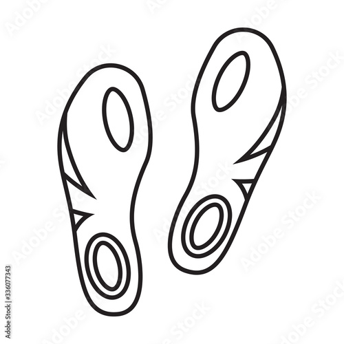 Print of shoe vector icon.Outline vector icon isolated on white background print of shoe .