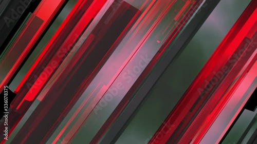 background of red and green glass lines with rotation at an angle
