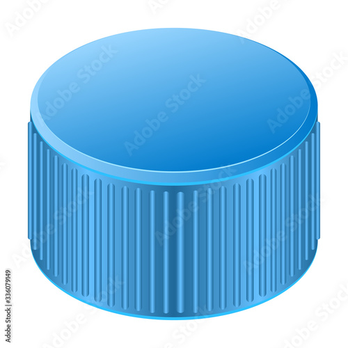 Plastic cork vector icon. Realistic vector icon isolated on white background plastic cork.