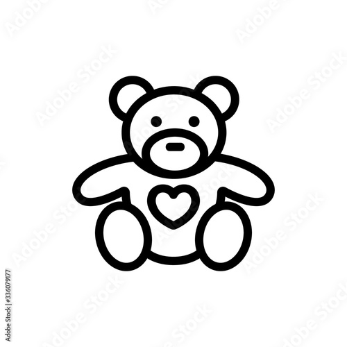 bear igruska icon vector. bear igruska sign. isolated contour symbol illustration