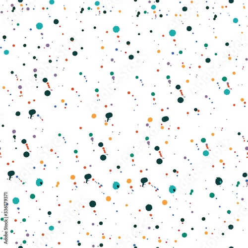 A pattern with colorful watercolor drops